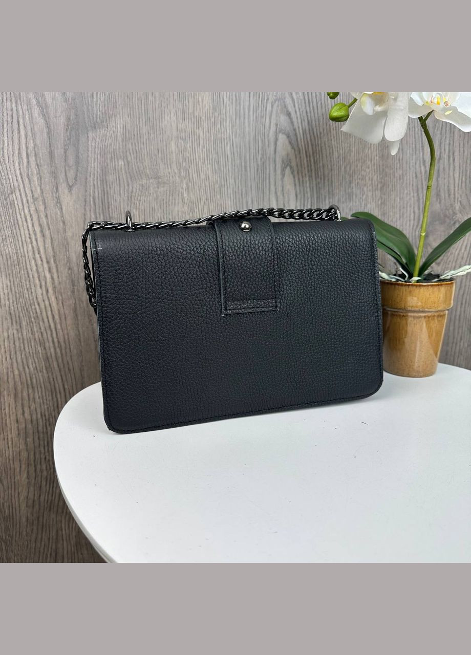 Шкіряна жіноча міні сумочка міні-сумка клатч пташки чорна з натуральної шкіри флотар Bird (328267035)