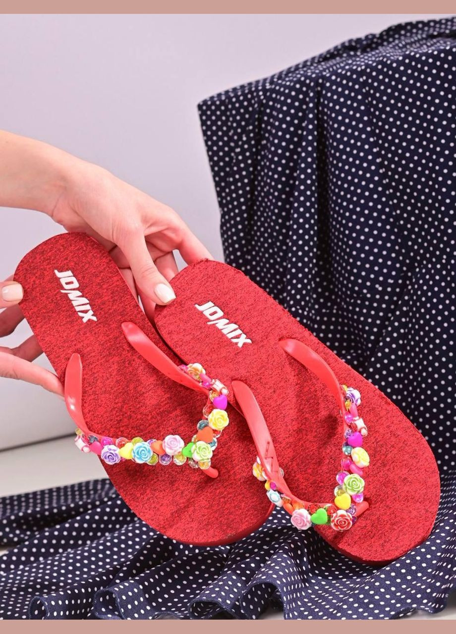 червоного кольору No Brand В'єтнамки жіночі (335821760)