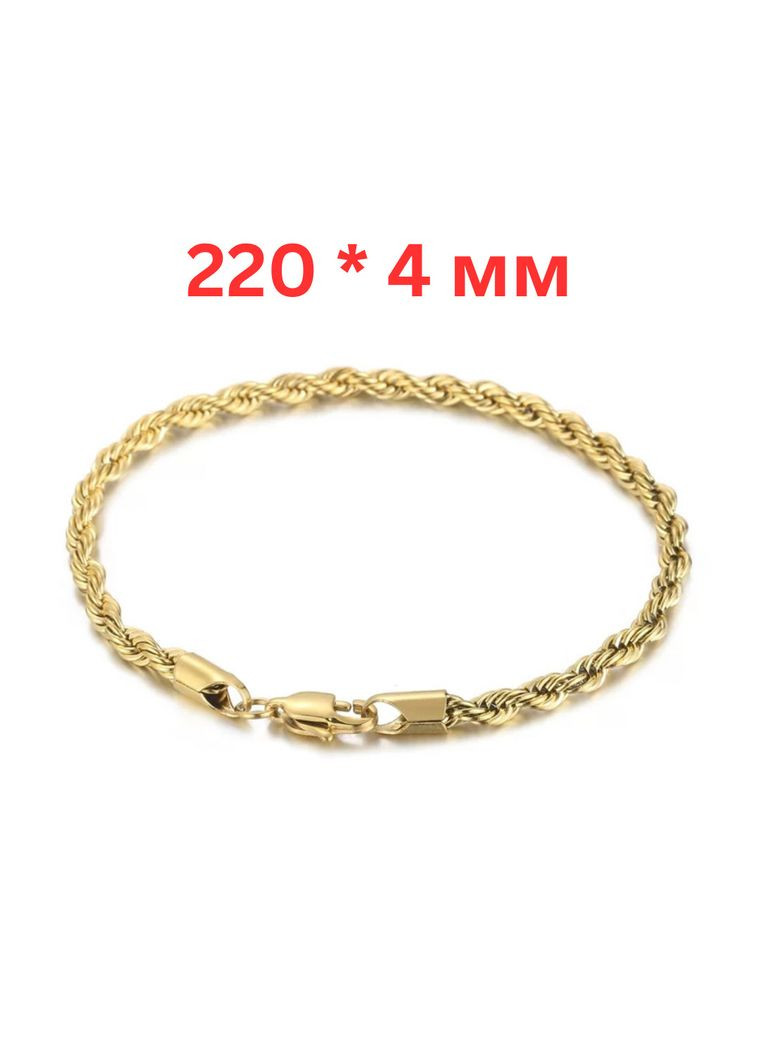Чоловічий браслет ланцюжок на руку в золотому кольорі 22 см China (367623248)