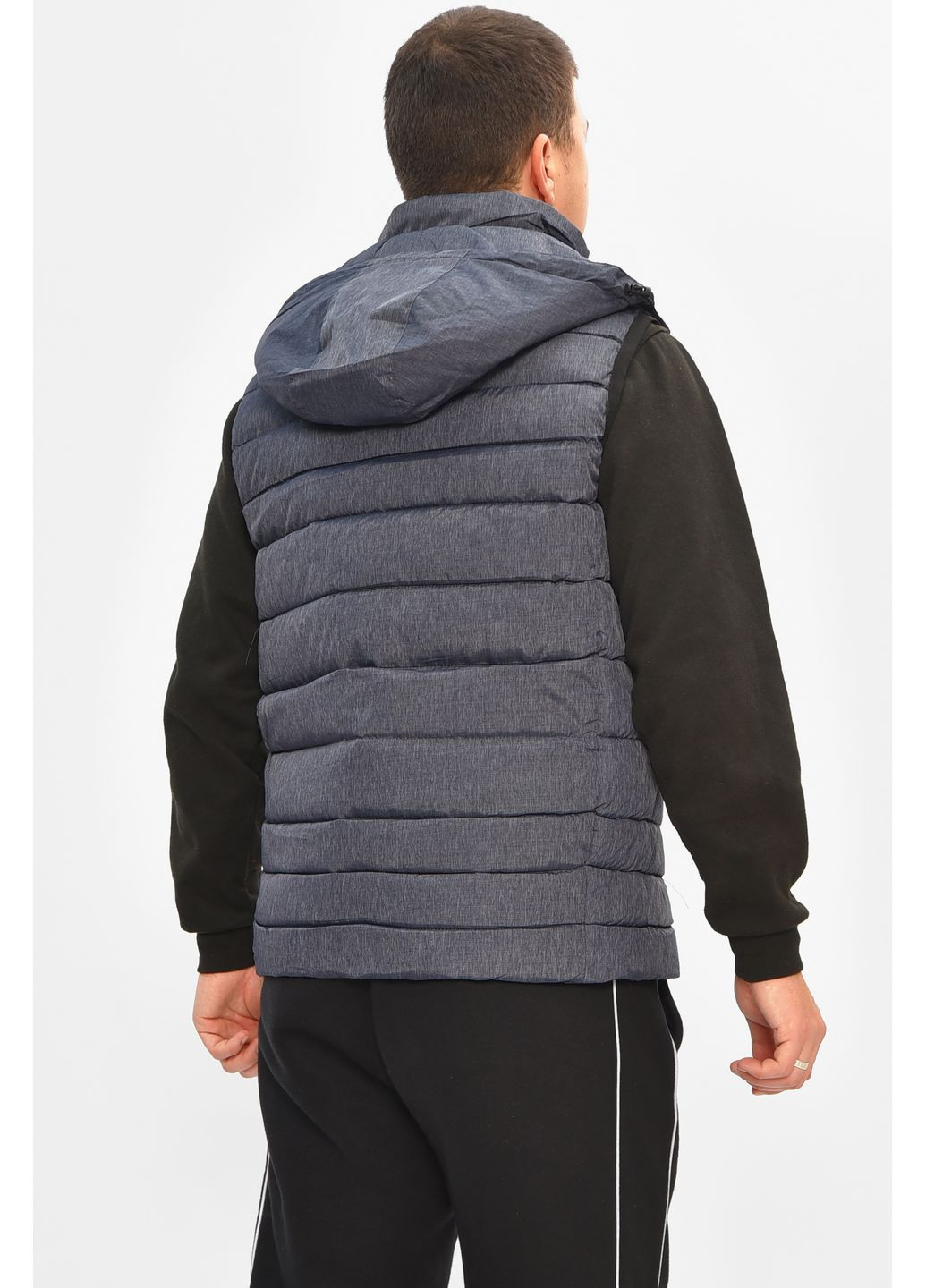 Жилетка чоловіча демісезонна темно-синього кольору Let's Shop (369624542)