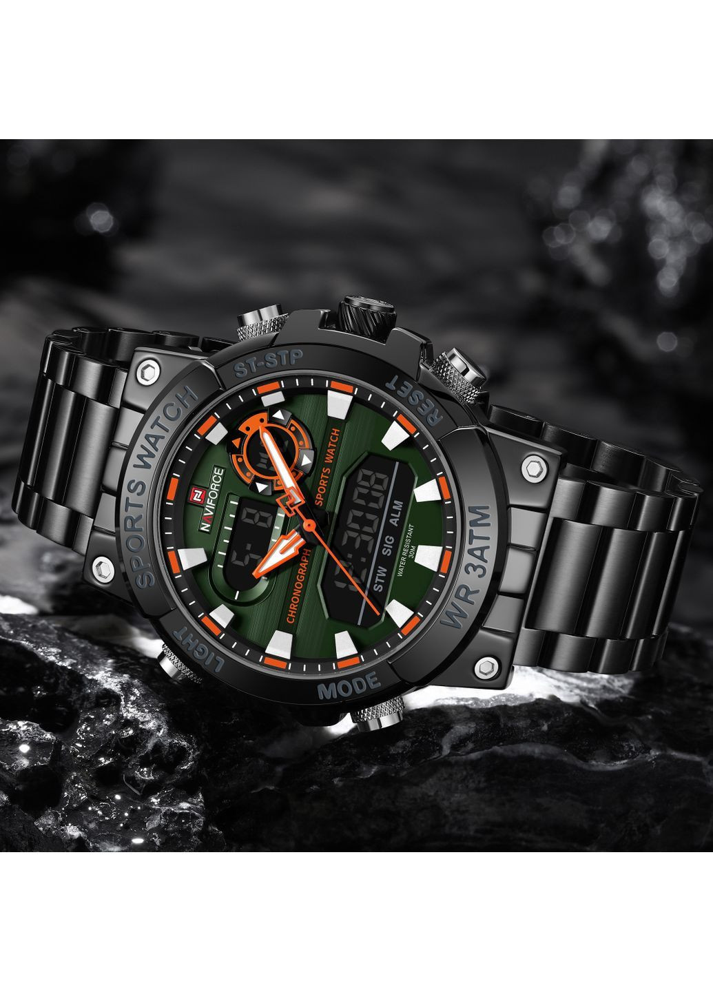 Наручний годинник чоловічий Brutal Чорний (3521) Naviforce (363318839)