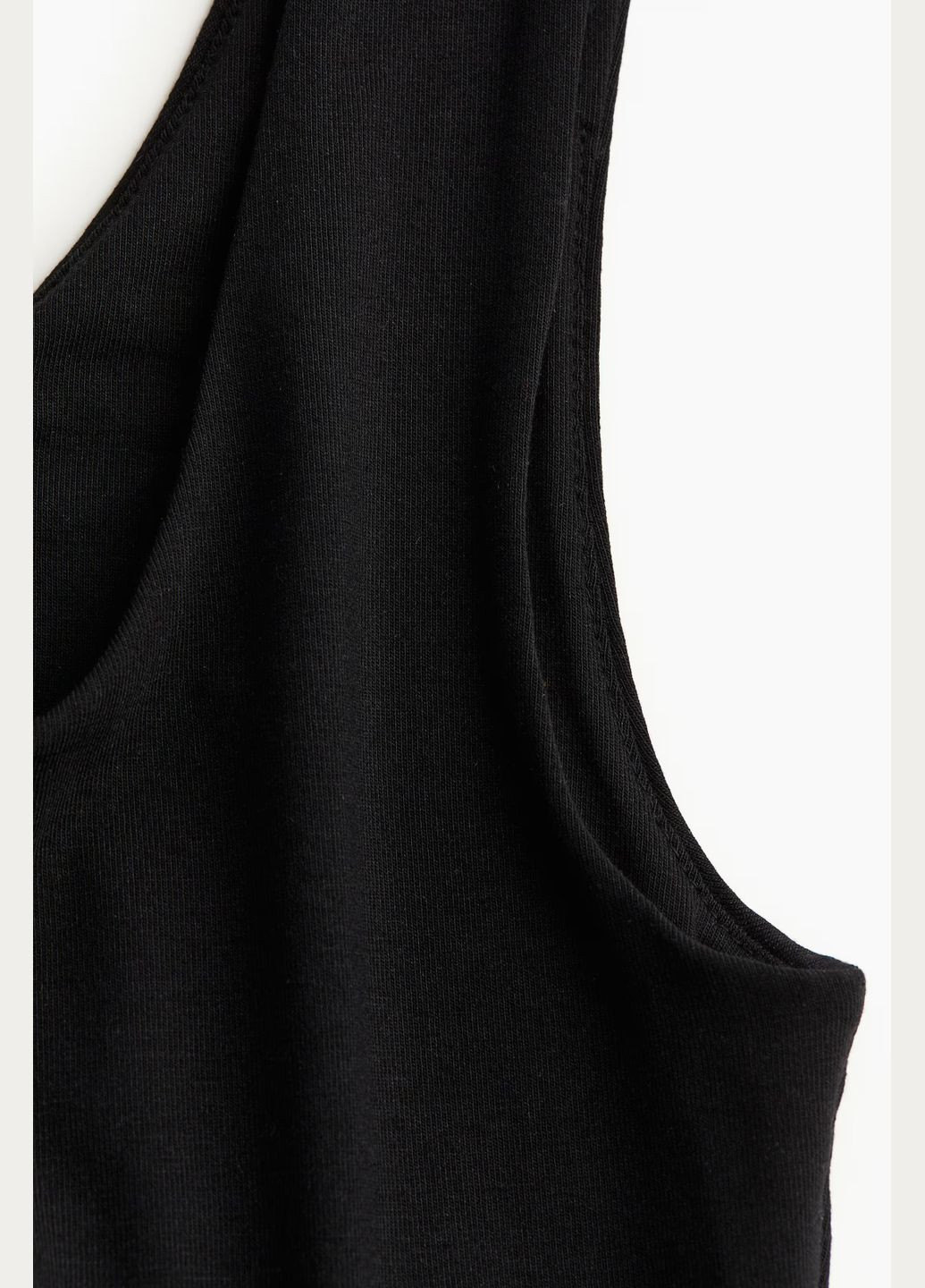 Черное платье H&M однотонное