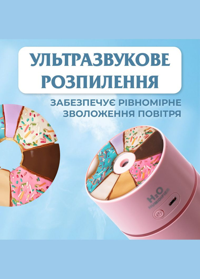 Зволожувач повітря H2O Humidifier 450ml Happy Life HPBH16986P (302391404)