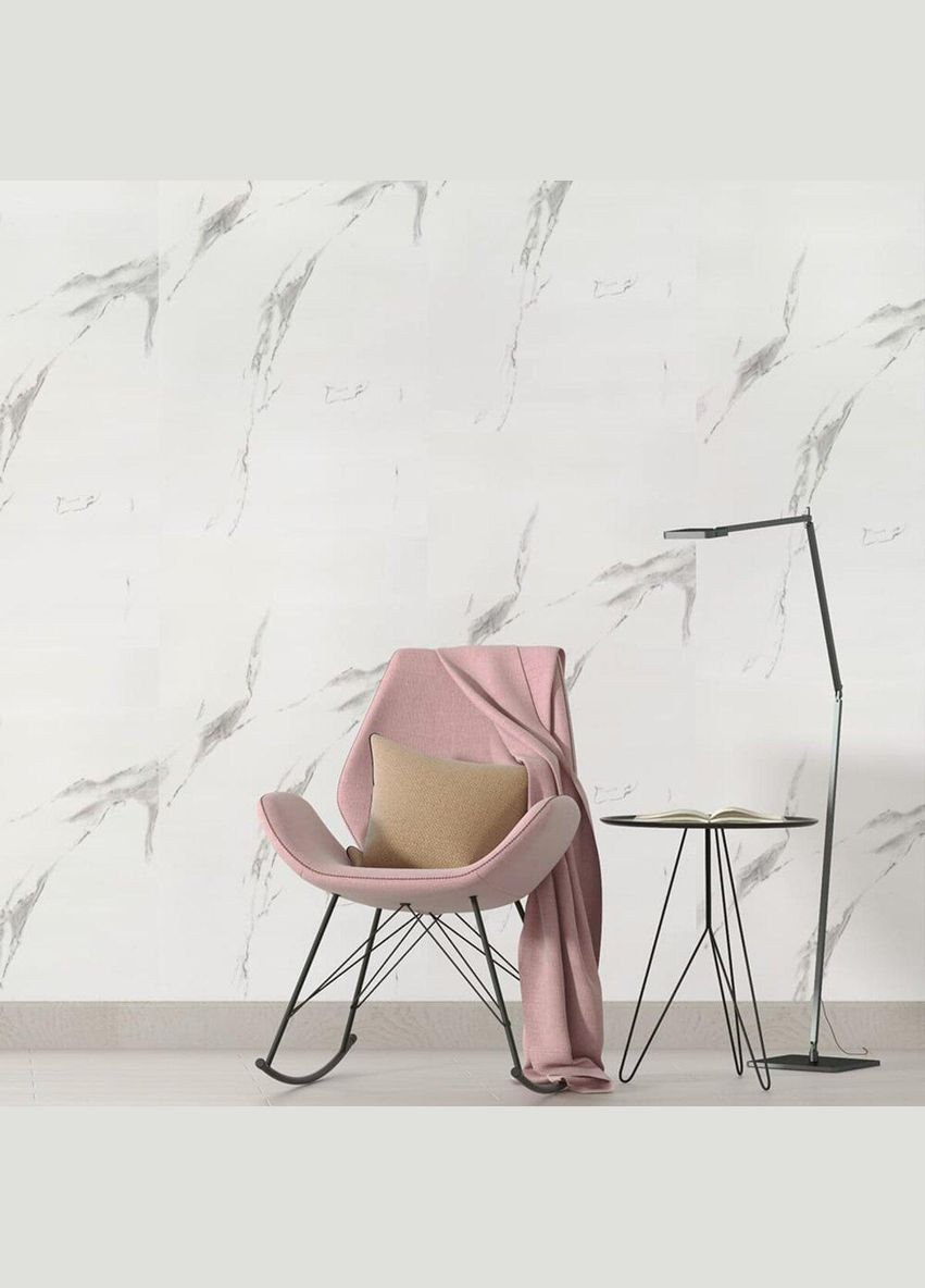 Шпалери на самоклейці 2800х500х1,5мм Білий мармур (D) SW-00001504 Sticker Wall (330019310)