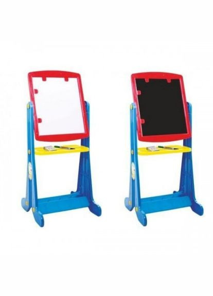 Мольберт двухсторонний пластмассовый для мела, маркера и магнитов, разборная доска для рисования. Kinder Way (334727125)