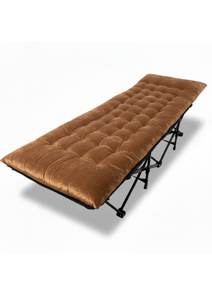 Раскладушка для туризма с толстым бархатным матрасом (LB-CC-L2-BRN) LEOBRO (370966867)