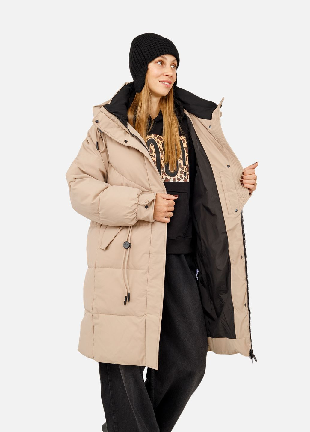 Бежевая зимняя женская куртка цвет бежевый cb-00256272 Towmy