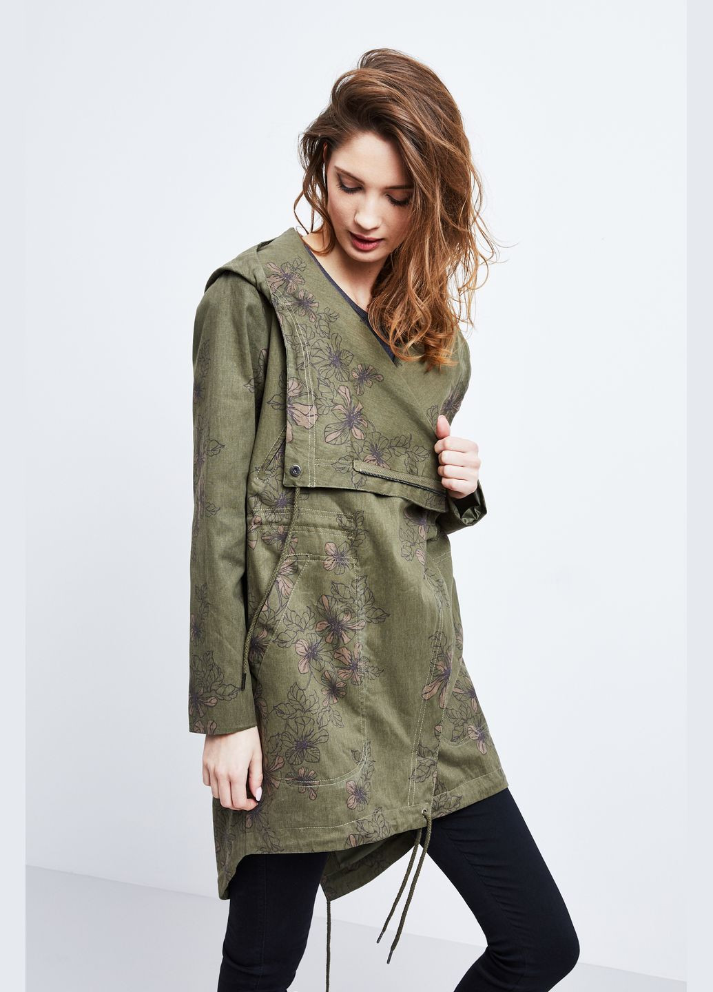 Оливковая куртка Moodo