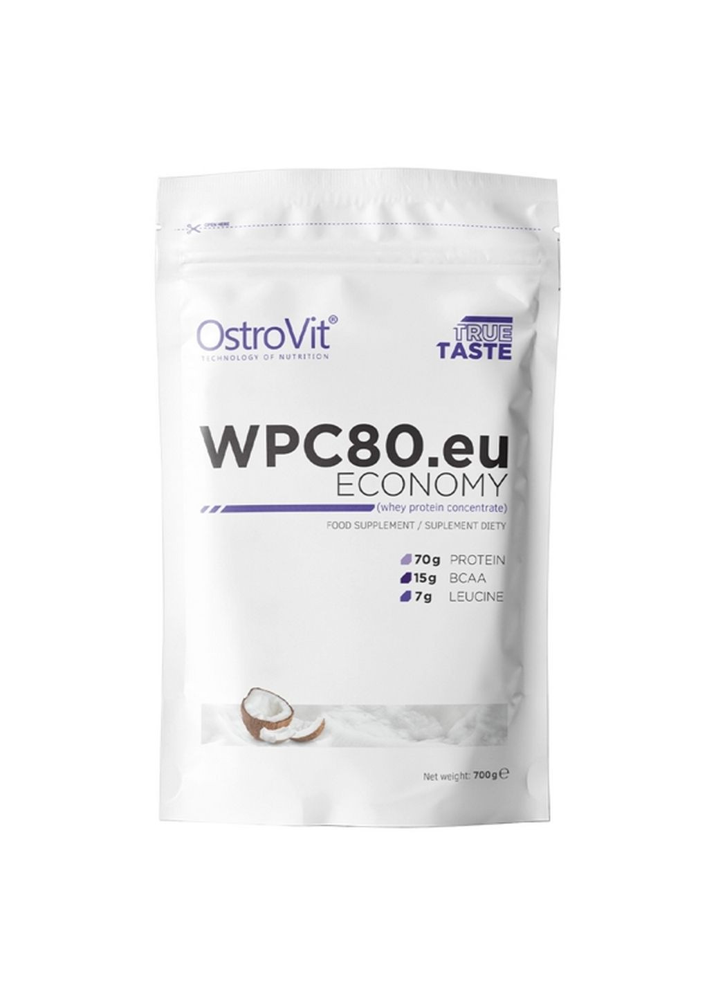 Протеїн Economy WPC80.eu, 700 грам Кокос Ostrovit (293482206)