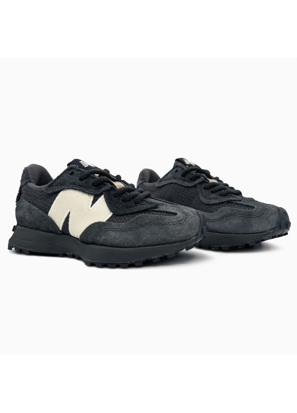 Белые демисезонные кроссовки мужские new balance 327 black/grey/white нью беланс 327 белые No Brand
