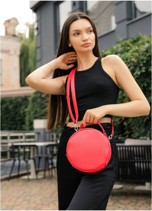 Жіноча сумка кросбоді через плече з екошкіри Червона (9430201020) Sambag (360965549)