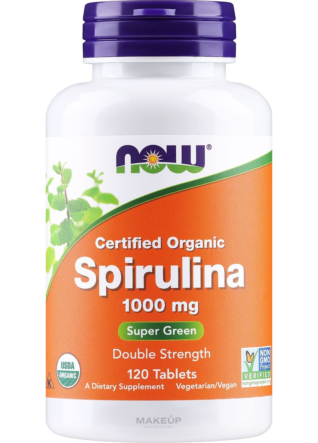Природная добавка "Спирулина" 1000 мг в таблетках Certified Organic Spirulina Tablets 240шт (872956-36434471) Now Foods (368627517)