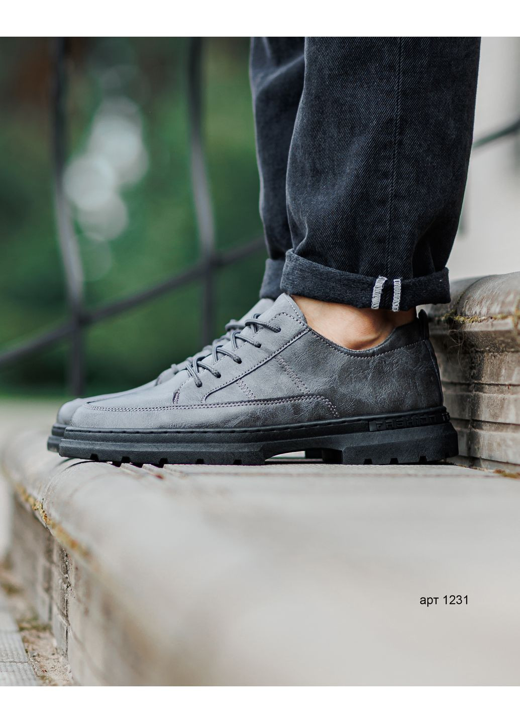 Серые праздничные, повседневные, вечерние, классические туфли мужские shoes grey No Brand на шнурках