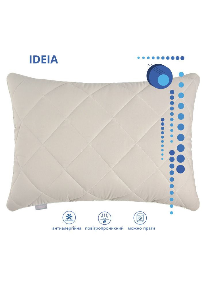 Подушка для сну Double Chamber двокамерна ТМ 50х70 см св.сірий/біла IDEIA (275870828)