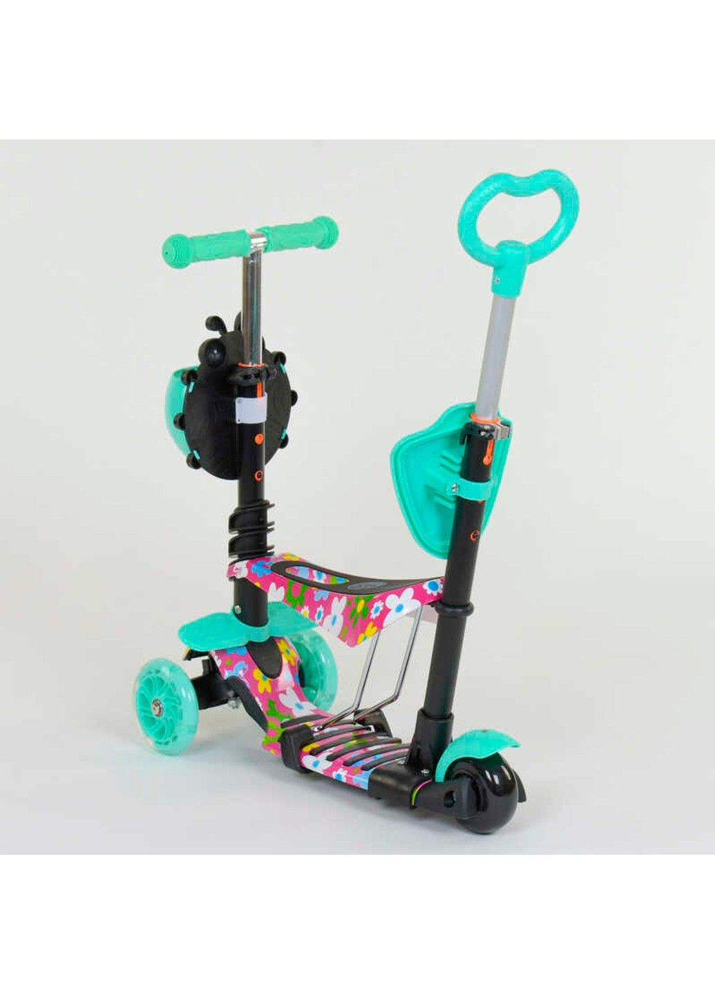 Самокат 5в1 43702, АБСТРАКЦІЯ, PU колеса Best Scooter (305822889)