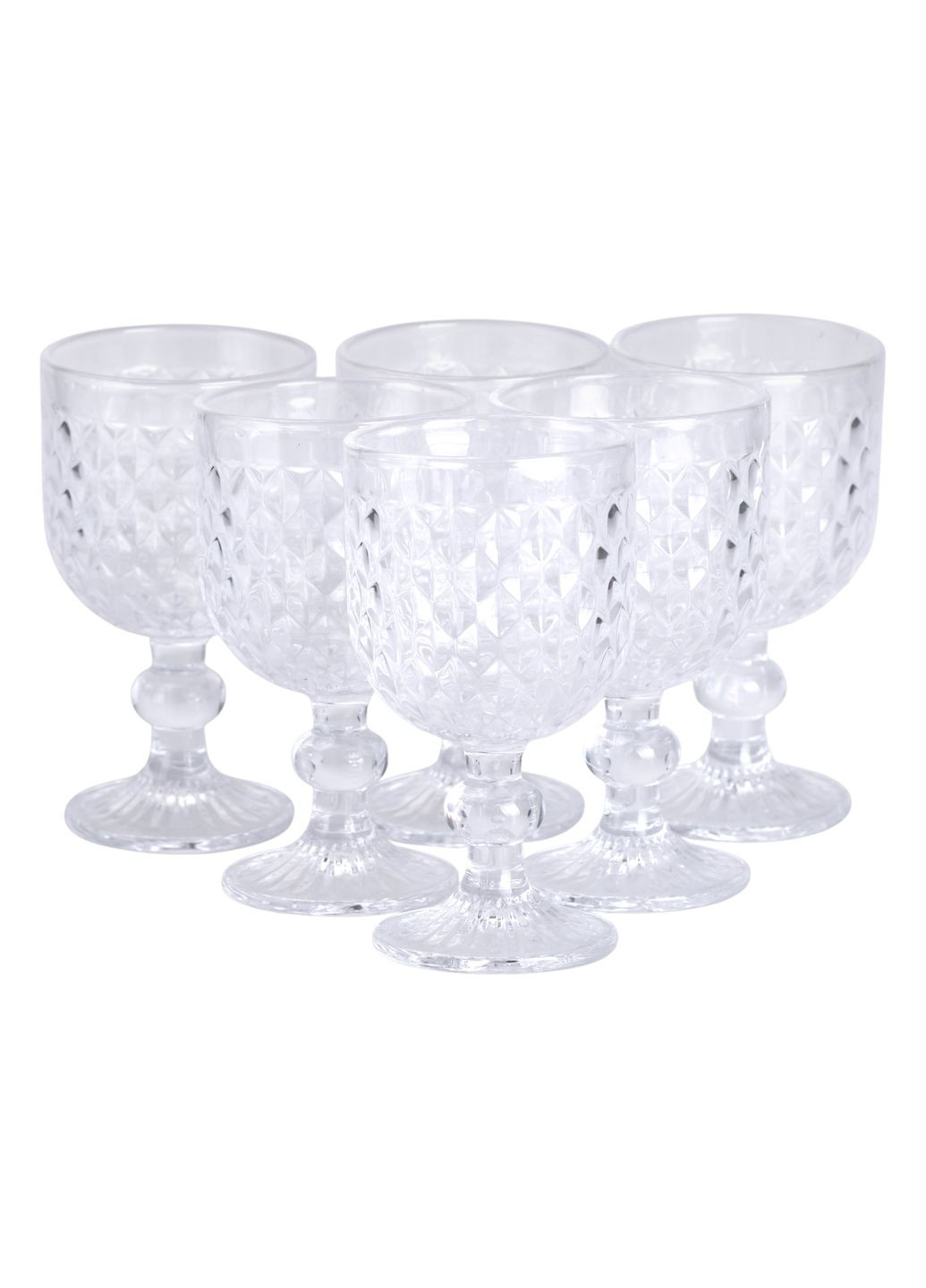 Набор бокалов для вина 6 штук по 220 мл из хрустального стекла. Yiwu (336537846)