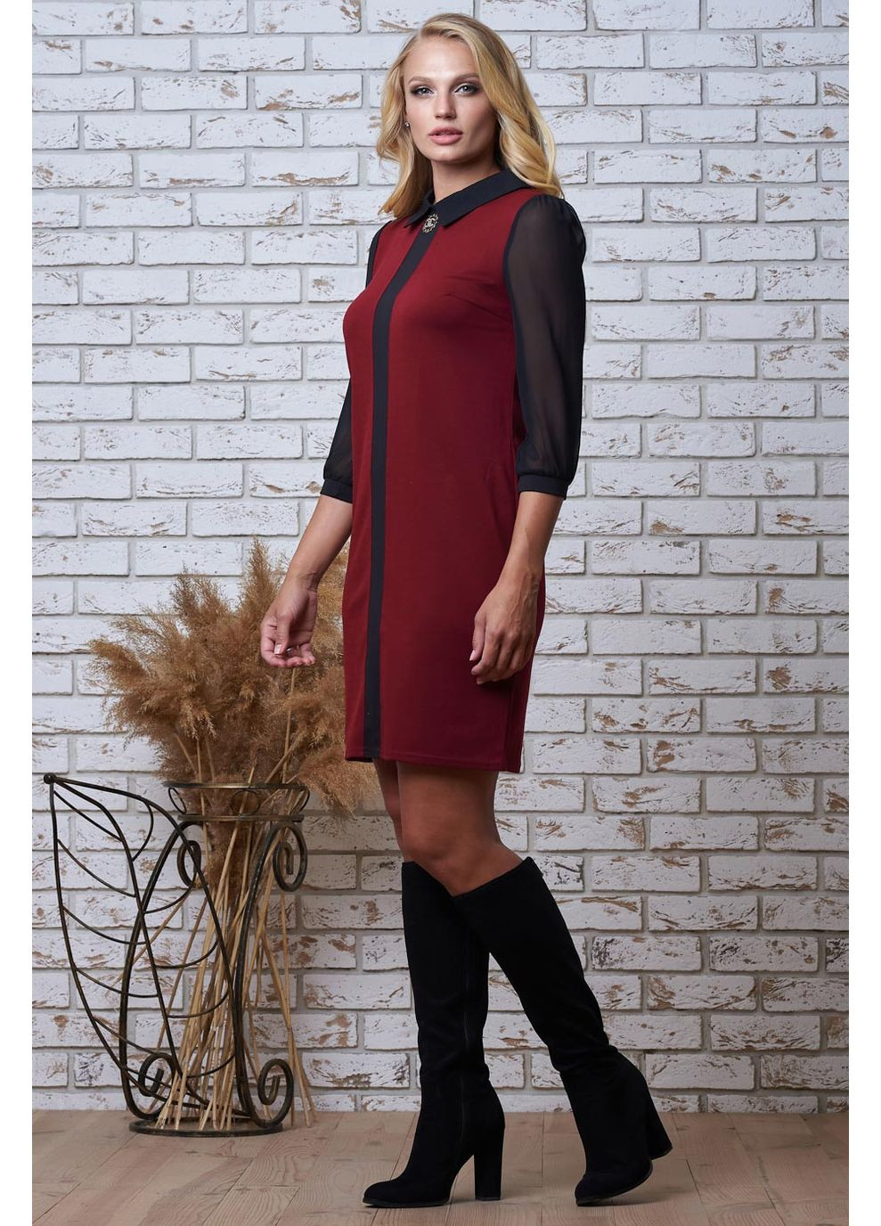 Темно-червона сукня 556.1151 Seventeen