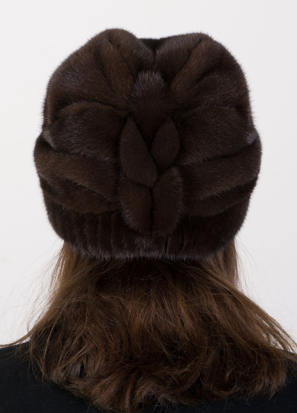 Женская норковая меховая шапка Меховой Стиль Коса (298140589)