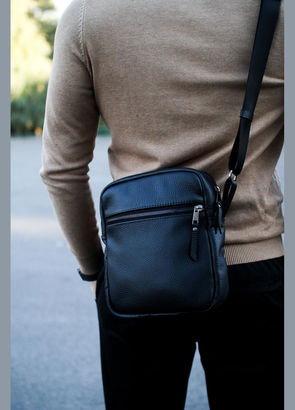 Мужская сумка мессенжер из натуральной кожи (025) SKILL (336950624)