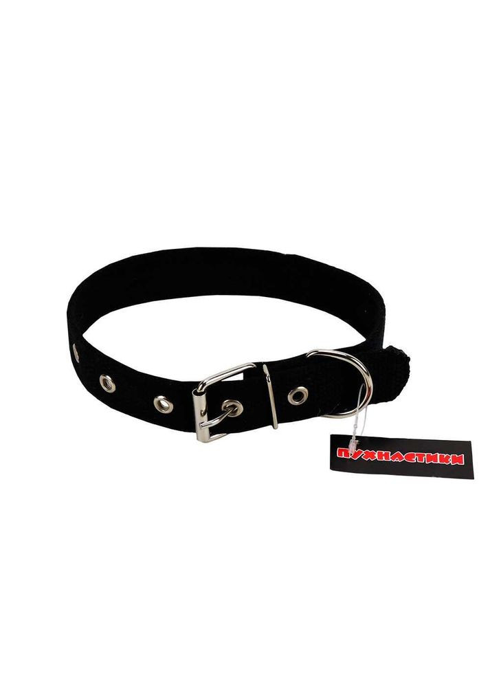 Нашийник ОП-3 брезентовий чорний 20 мм/38 см 670691 Пухнастики (296491989)