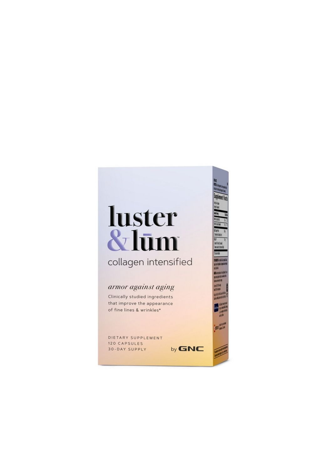 Препарат для суглобів та зв'язок Luster & Lum Collagen Intensified, 120 капсул GNC (293480877)