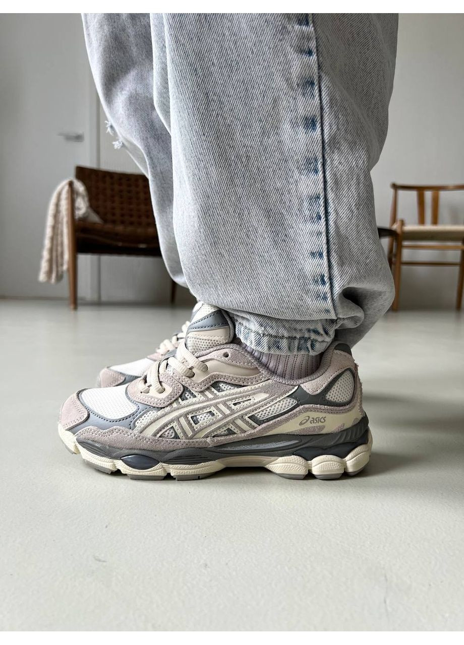 КРОССОВКИ ЖЕНСКИЕ ASICS GEL NYC WHITE GREY АСИКС ГЕЛЬ НЮК No Brand серые демисезоны (367176407)