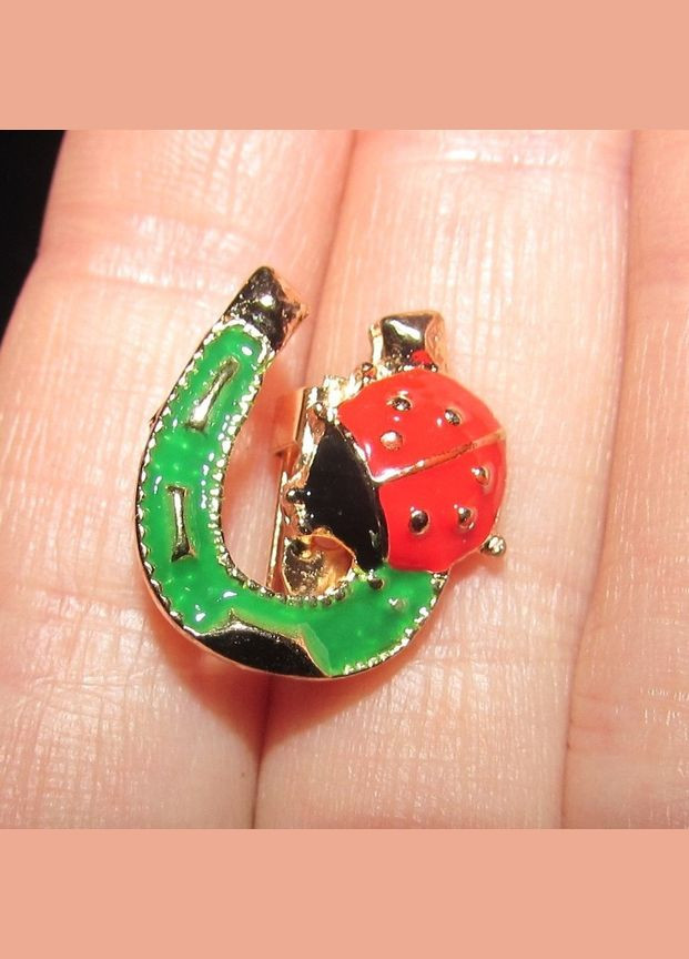 Брошь на удачу подковая божья коровка, 5535 Fashion Jewelry (336950283)