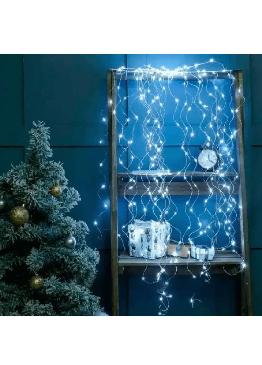 Светодиодная праздничная гирлянда конский хвост комнатная на елку с работой от сети контроллером 3 м 510 LED (478643-Prob) Белая Unbranded (307867794)