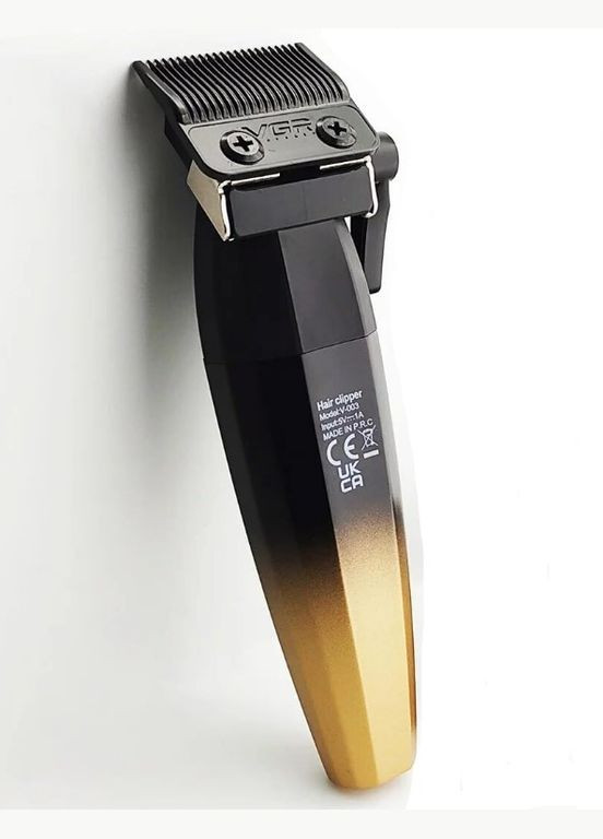 Машинка для стрижки акумуляторна 5Вт LED-дисплей 6 насадок 2500мАч золотистий (2390000035) VGR V‑003 (342392593)