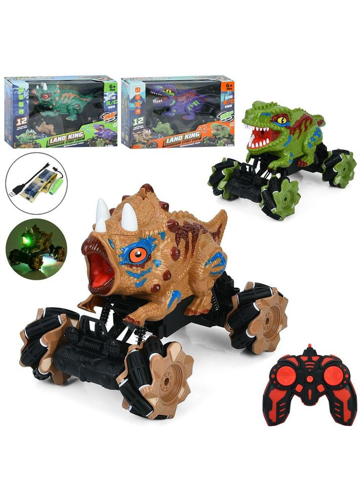 Радиоуправляемая машина динозавр 1:16, водяные шары, 2,4G, аккумулятор, USB, музыка, свет (688-11-22) No Brand (345650795)