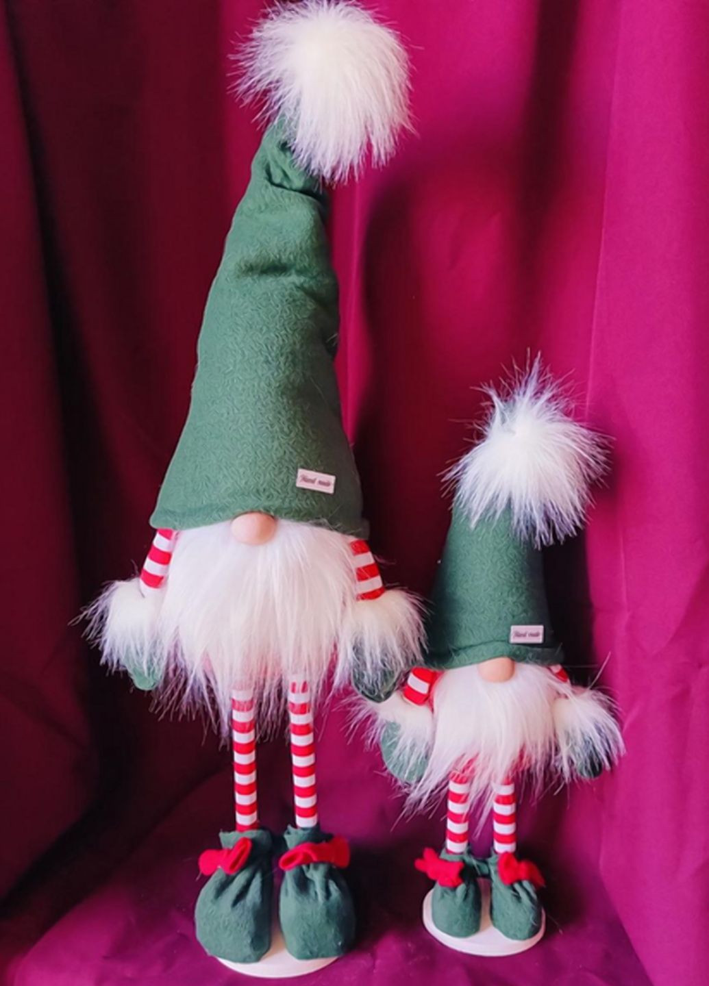 Іграшка новорічна Скандинавський гном Бородач 60см у Зеленій шапці Новорічний ельф Різдвяна лялька м'яка More Гном Новогодний (313110467)