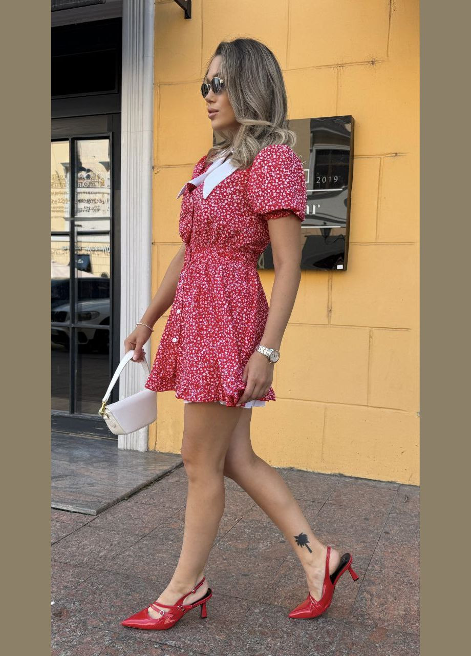 Червона повсякденний сукня DK/DL Мода без кордонів в горошок