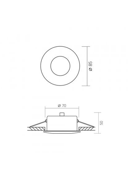 Светильник под лампу GU10 врезной Круглый Белый IP54 VLSPF10R-W (VL-SPF10R-W) Videx (305757261)