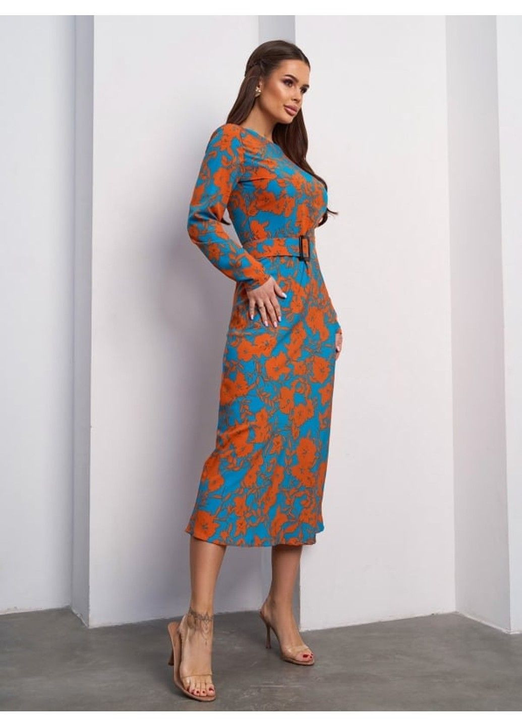 Комбинированное повседневный платье issa pus 15112 мультиколор ISSA PLUS