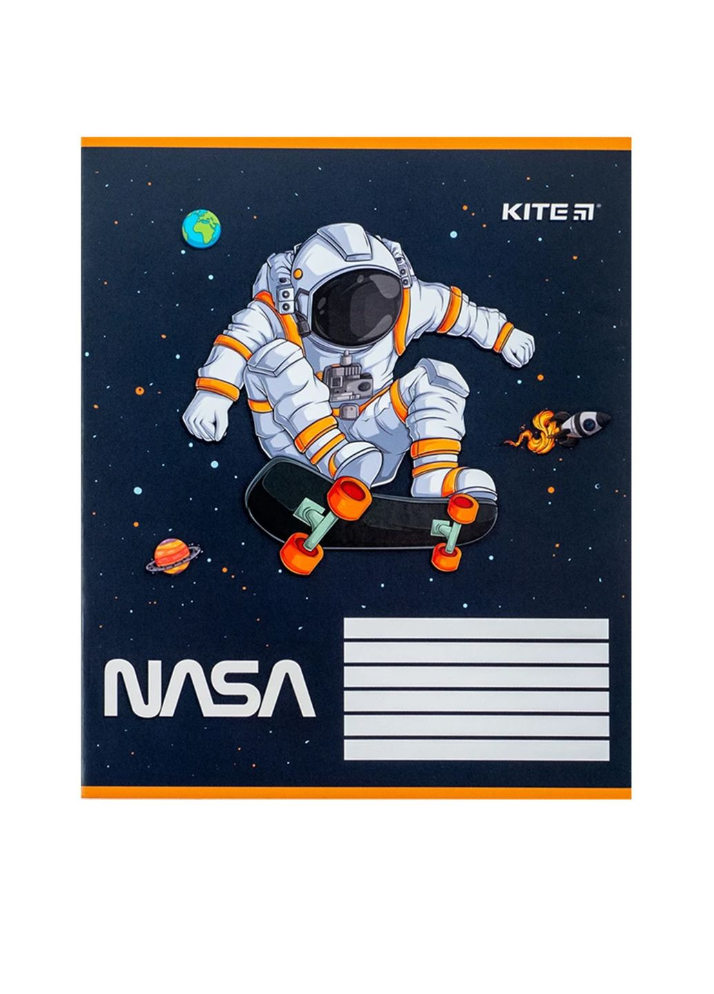 Зошит шкільний в косу лінію на 12 аркушів - NASA колір різнокольоровий CB-00256765 Kite (319122328)