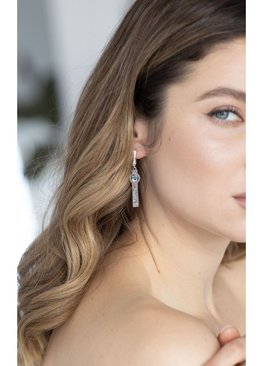 Серьги серебряные с орнаментом Гаивка Montana 925 Птах Skifska Etnika (364202443)