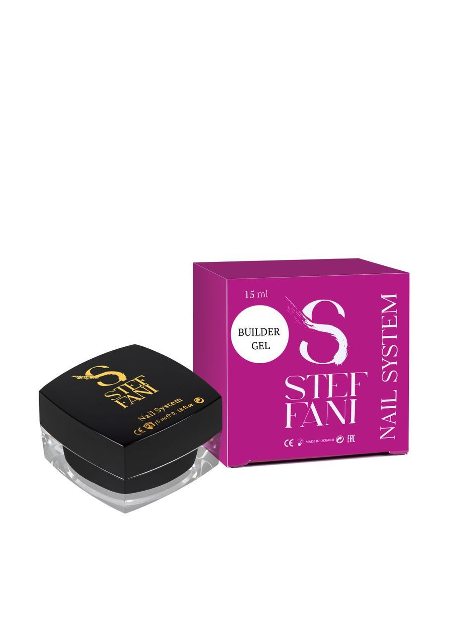 Гель для наращивания ногтей моделирующий Builder Gel 15 мл, 18 Светло-голубой Steffani (363554840)