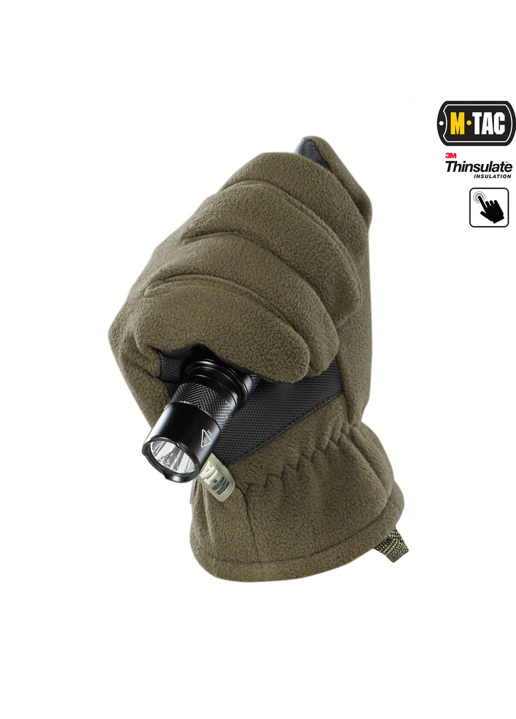 Рукавички Fleece Thinsulate Olive (XL) M-TAC (303410523)