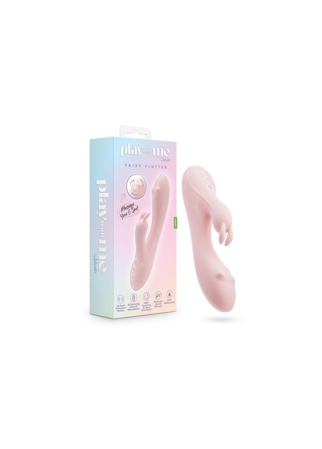 Вібратор-кролик Play with Me для точки G та клітора, рожевий Blush (349797187)