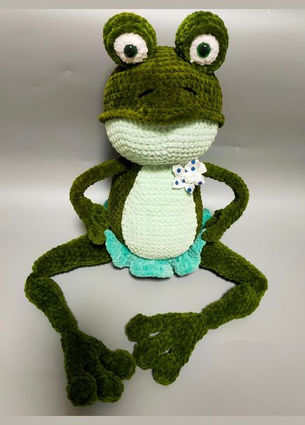 Мягкая игрушка Лягушка принцеса вязаная ручная работа (000m23) No Brand (323584267)