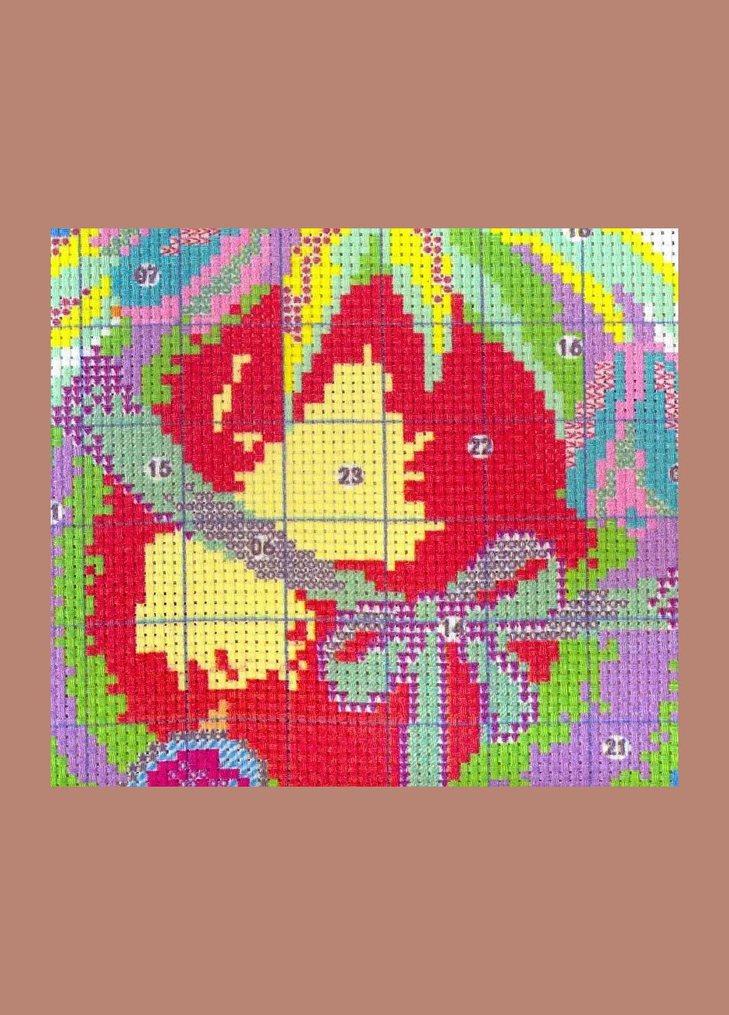 Набор для вышивания по нанесённой на канву схеме "Chickens and egg". AIDA 14CT printed, 34*34 см Joy Sunday (313614436)