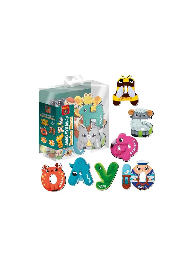 Настільна розвивальна магнітна гра Абетка Чудо-листи VladiToys для дітей від 3 років в асортименті VT5411-18 Vladi toys Нас8412 (370651659)