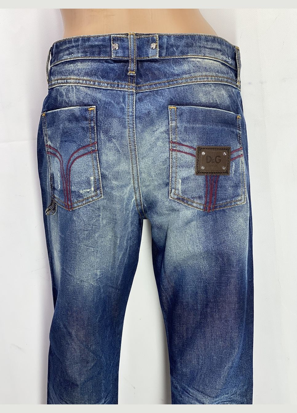 Синие демисезонные бойфренды джинсы D&G