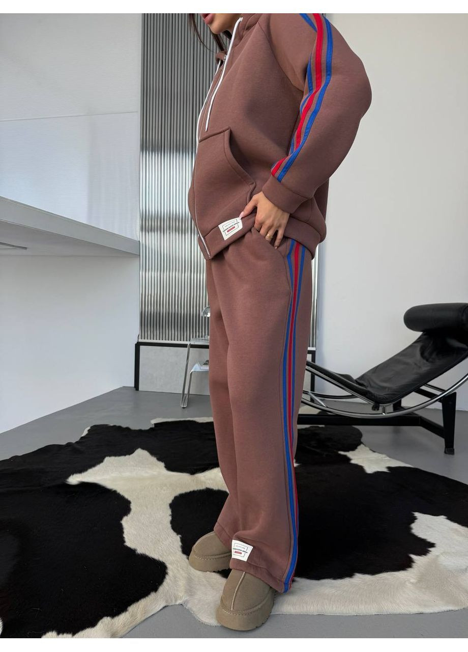 Теплый спортивный костюм с лампасами No Brand (365639421)