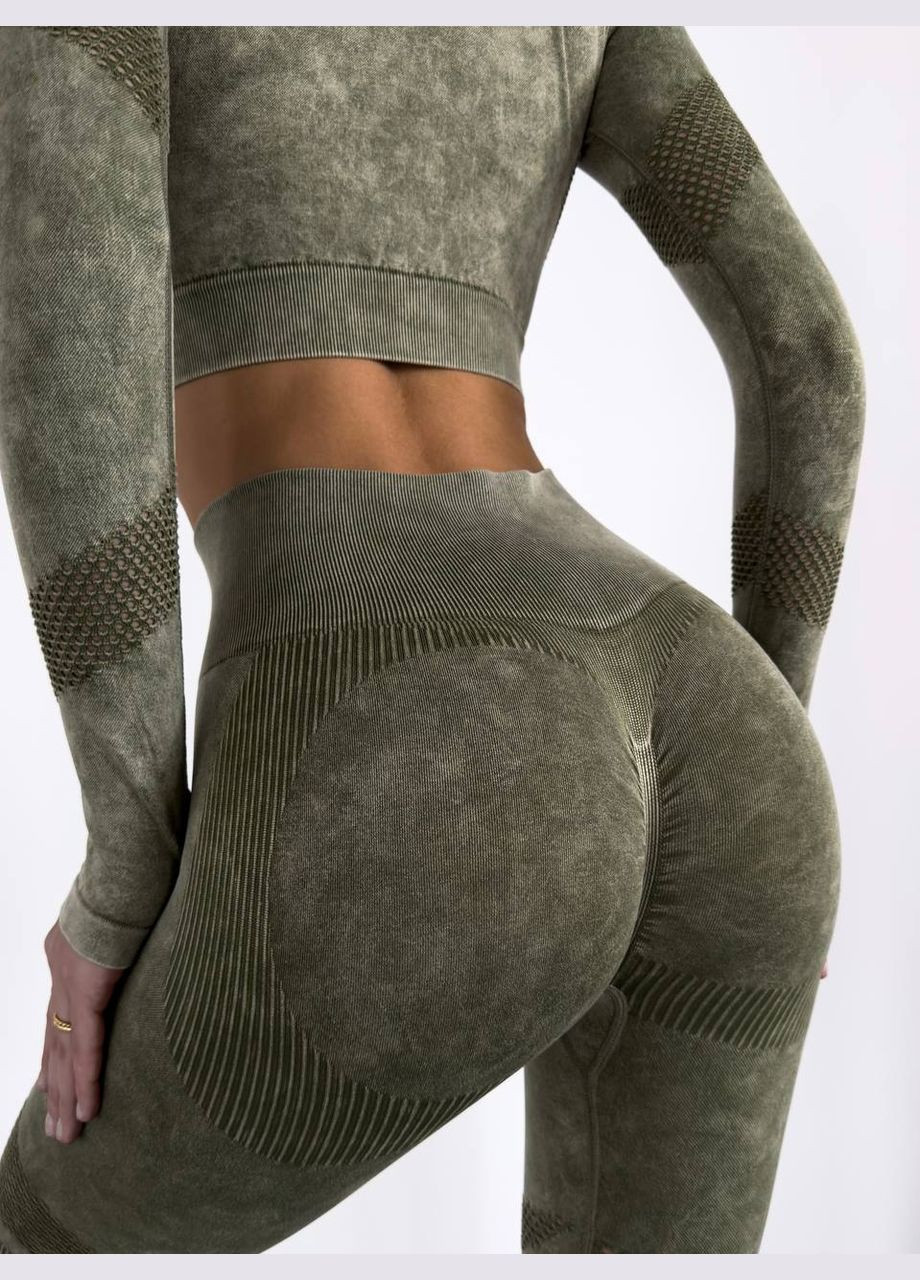 Жіночий фітнес оливковий No Brand костюм (322054933)