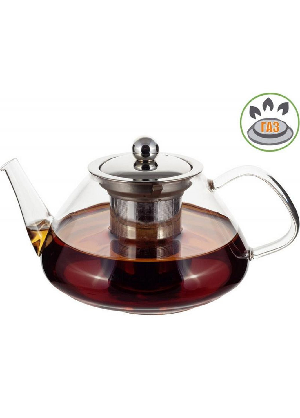 Чайник скляний заварювальний зі знімним ситечком 1000 мл Kamille (289463828)