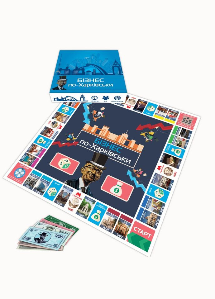 Настільна гра "Монополія Бізнес по-Харківськи" PLR-0027 Flixplay (306436221)