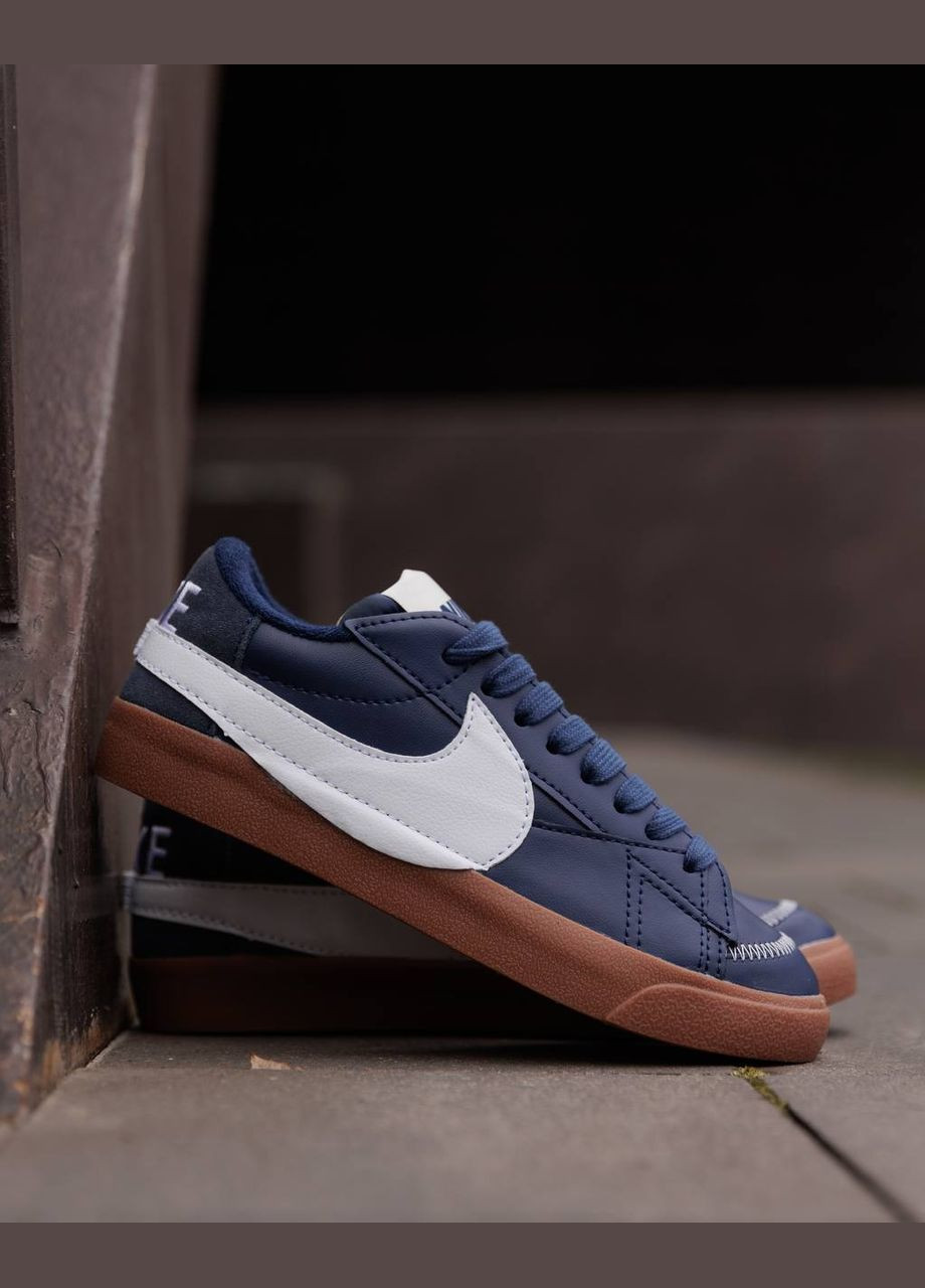 Синій всесезонні кросівки nike nd No Brand Blazer Low 77 Jumbo Blue