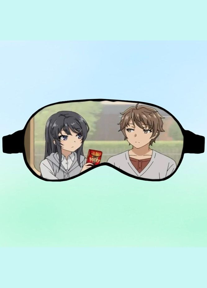 Маска для сна Аниме Этот глупый свин не понимает мечту девочки кролика #0011 черная No Brand (315041372)