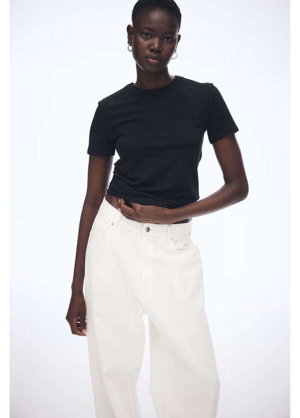 Футболка приталеного крою H&M basic - (361648491)